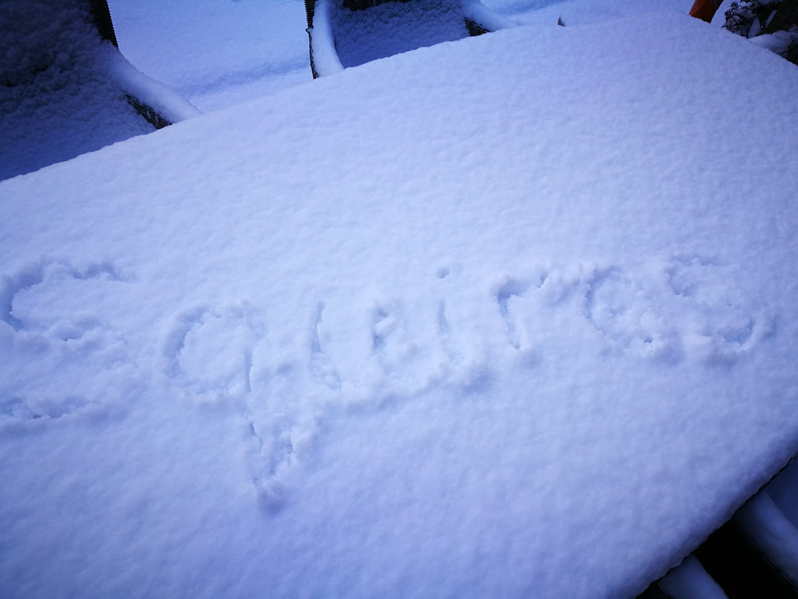 Writing in the snow Writing Squires in the snow